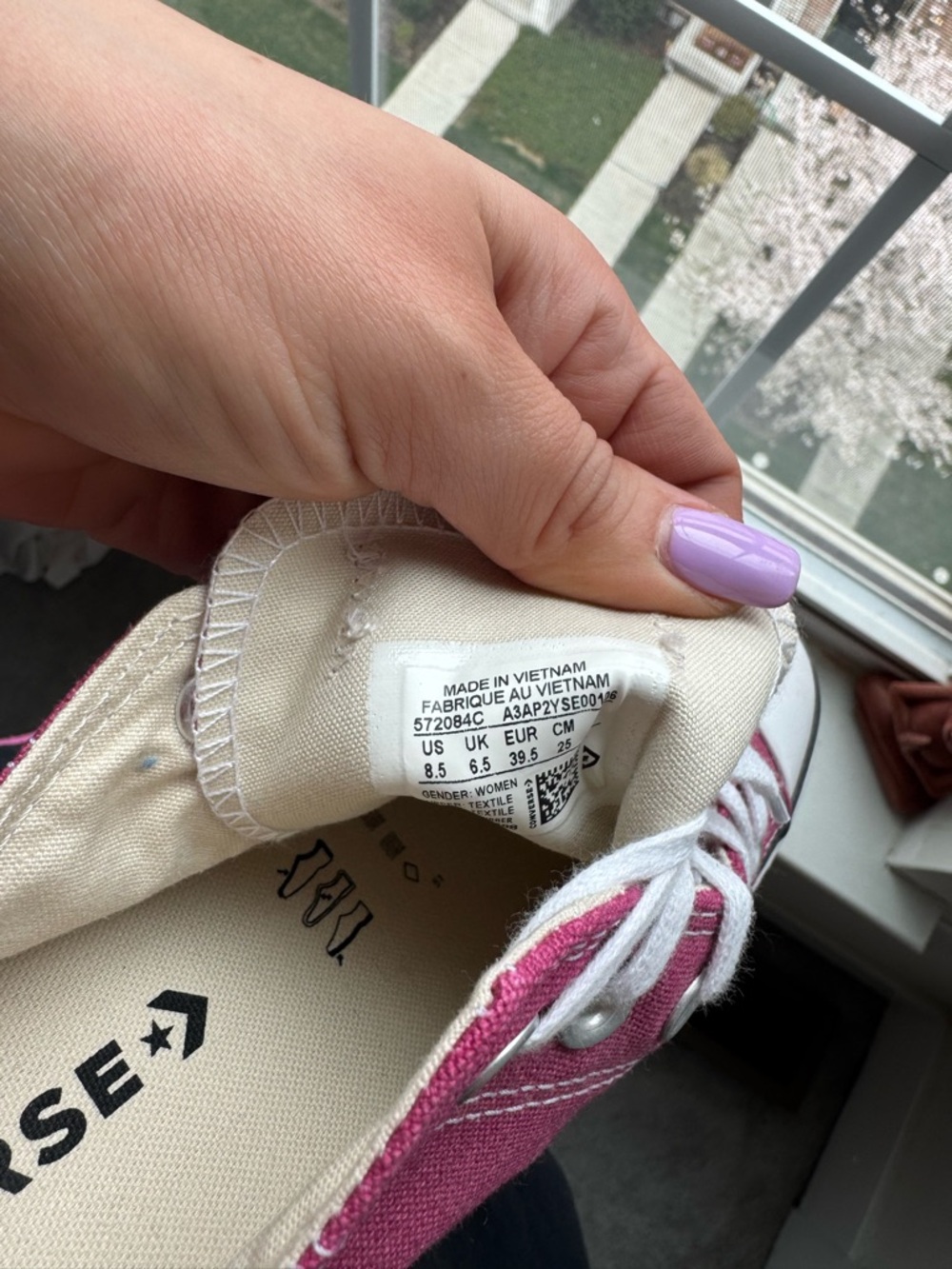 Converse Chuck Taylor Low Top Sneakers - Rose Pink Canvas - Picture 4 of 5
